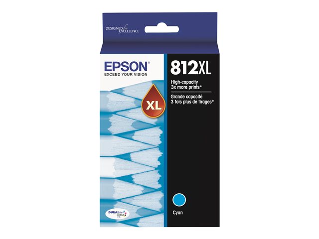 Epson DURABrite Ultra T812 Original High Yield Inkjet Ink Cartridge - Cyan - 1 Pack