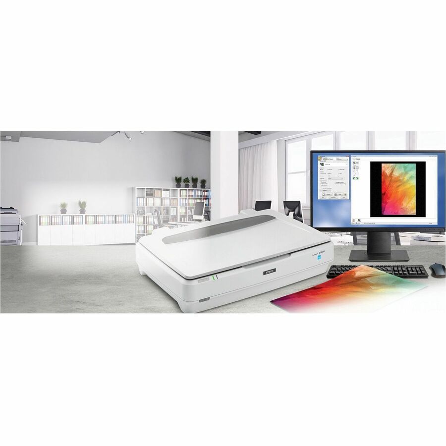 Epson Expression 13000XL Large Format Flatbed/Film Scanner - 2400 dpi Optical - 48-bit