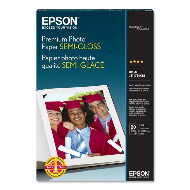 Epson Premium Inkjet Photo Paper - White, Blue S041327