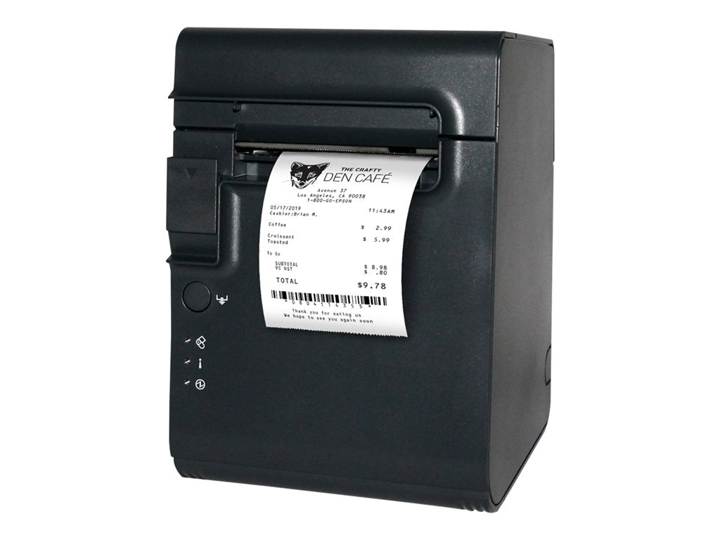 Epson TM-L90II - Receipt printer - thermal line - - 203 x 203 dpi - up to 401.6 inch/min - USB, LAN - cutter - Epson Dark Gray 4J8H7AA#ABA