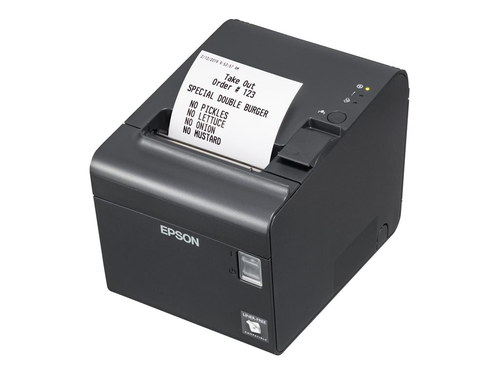 Epson TM-L90II - Receipt printer - thermal line - - 203 x 203 dpi - up to 401.6 inch/min - USB, LAN - cutter - Epson Dark Gray 4J8H7AA#ABA