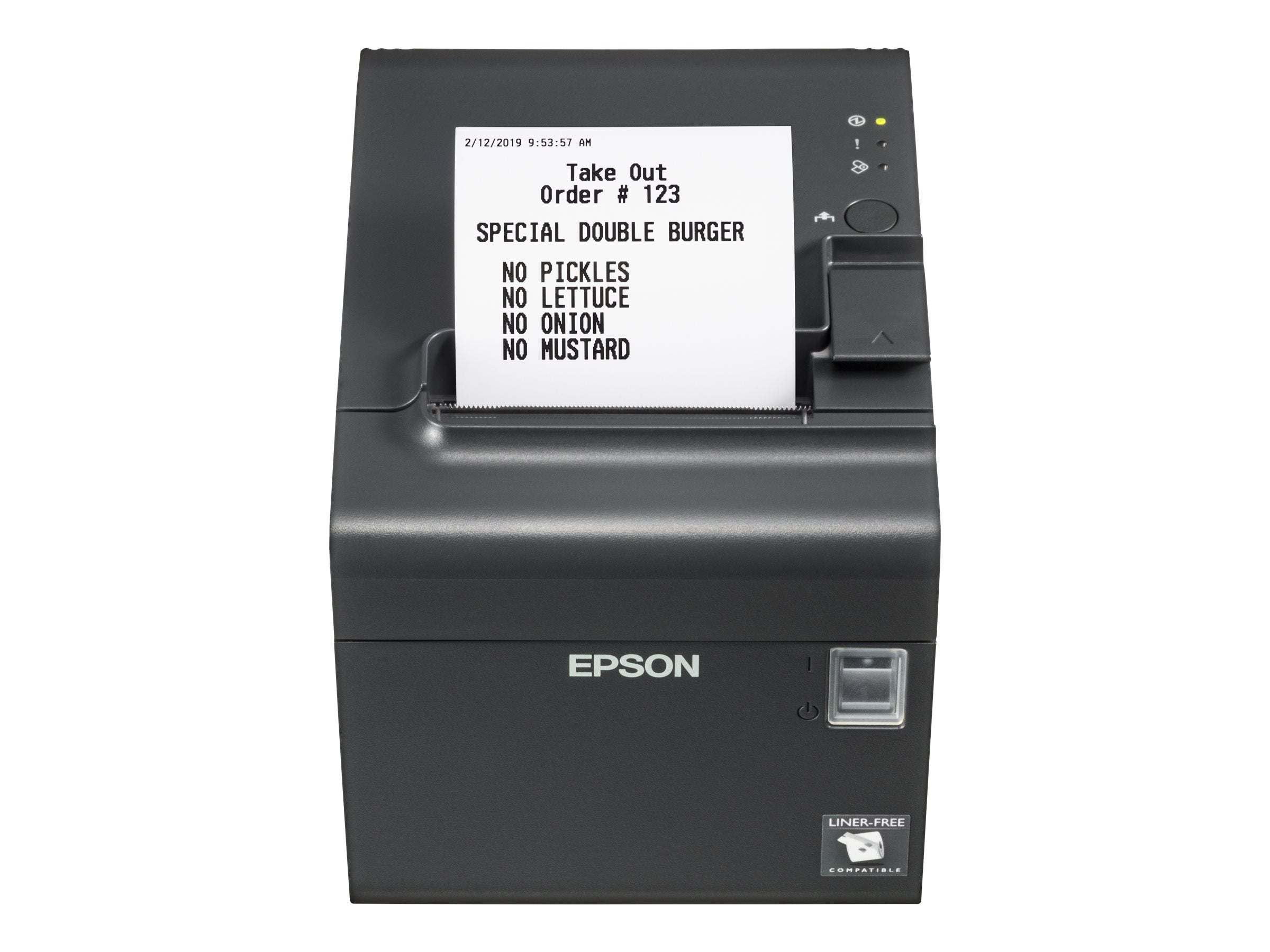 Epson TM-L90II - Receipt printer - thermal line - - 203 x 203 dpi - up to 401.6 inch/min - USB, LAN - cutter - Epson Dark Gray 4J8H7AA#ABA