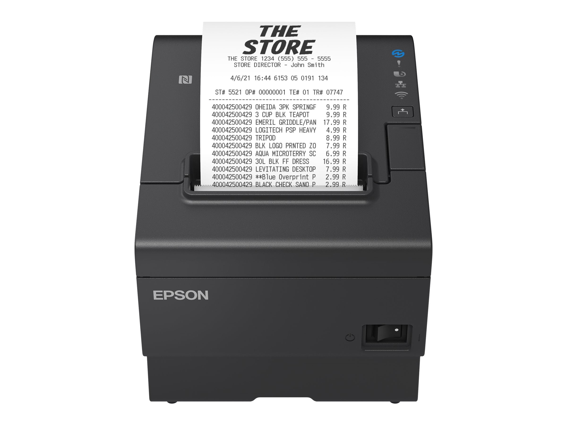 Epson TM-T88VII - Receipt printer - thermal line - - 180 dpi - up to 1181.1 inch/min - LAN, PoweredUSB - cutter - Epson black 8G0G7AA