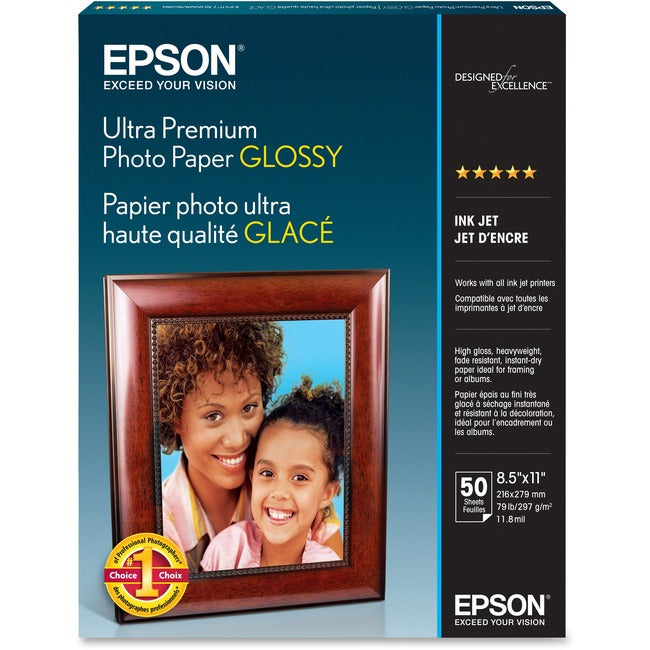 Epson Ultra Premium Inkjet Photo Paper - Bright White S042175