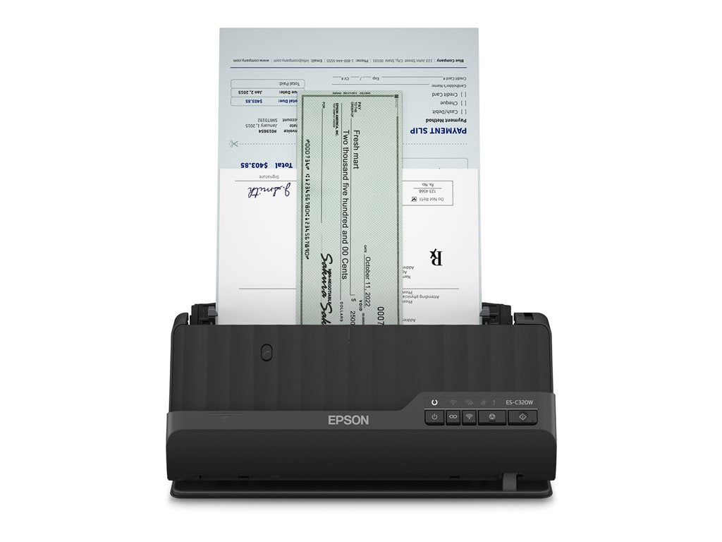 Epson WorkForce ES-C320W - Sheetfed scanner - Contact Image Sensor (CIS) - A4 - 600 dpi x 600 dpi - ADF (20 sheets) - up