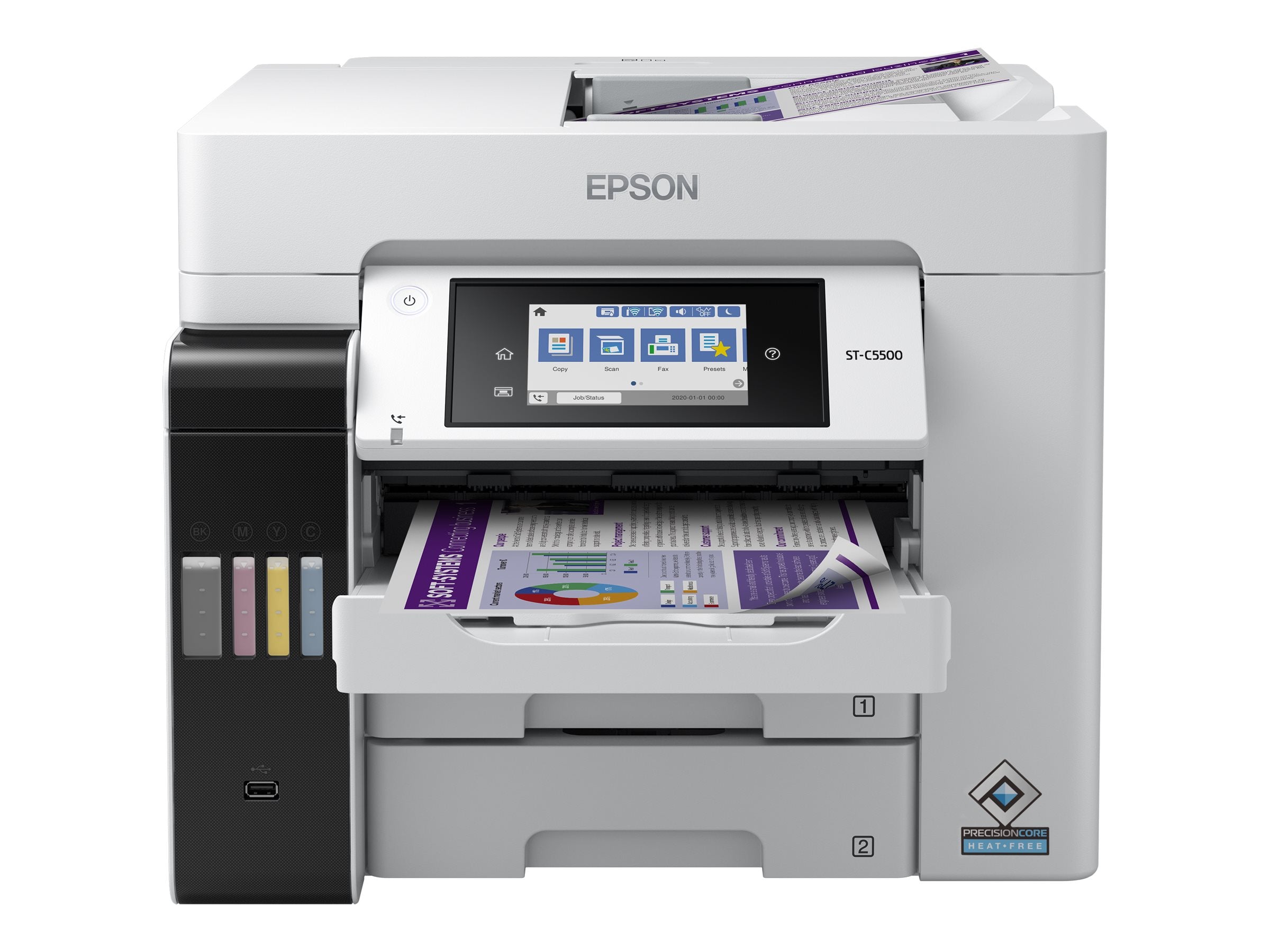 Epson WorkForce Pro ST-C5500 - Multifunction printer - color - ink-jet - refillable - Legal (8.5 in x 14 in) (original) - A4/Legal C11CJ28202