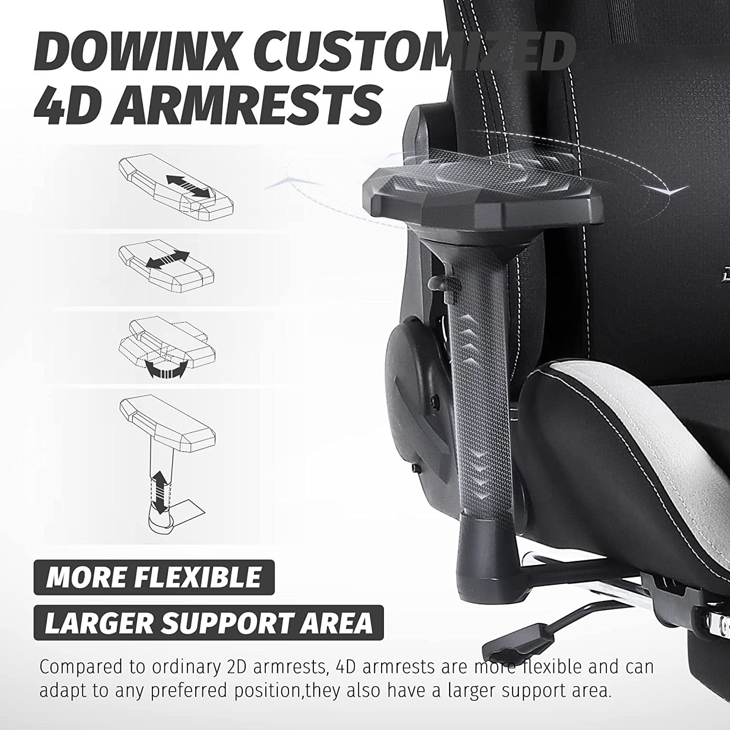 Ergonomic Gaming Chair With Massage And Footrest Comfort