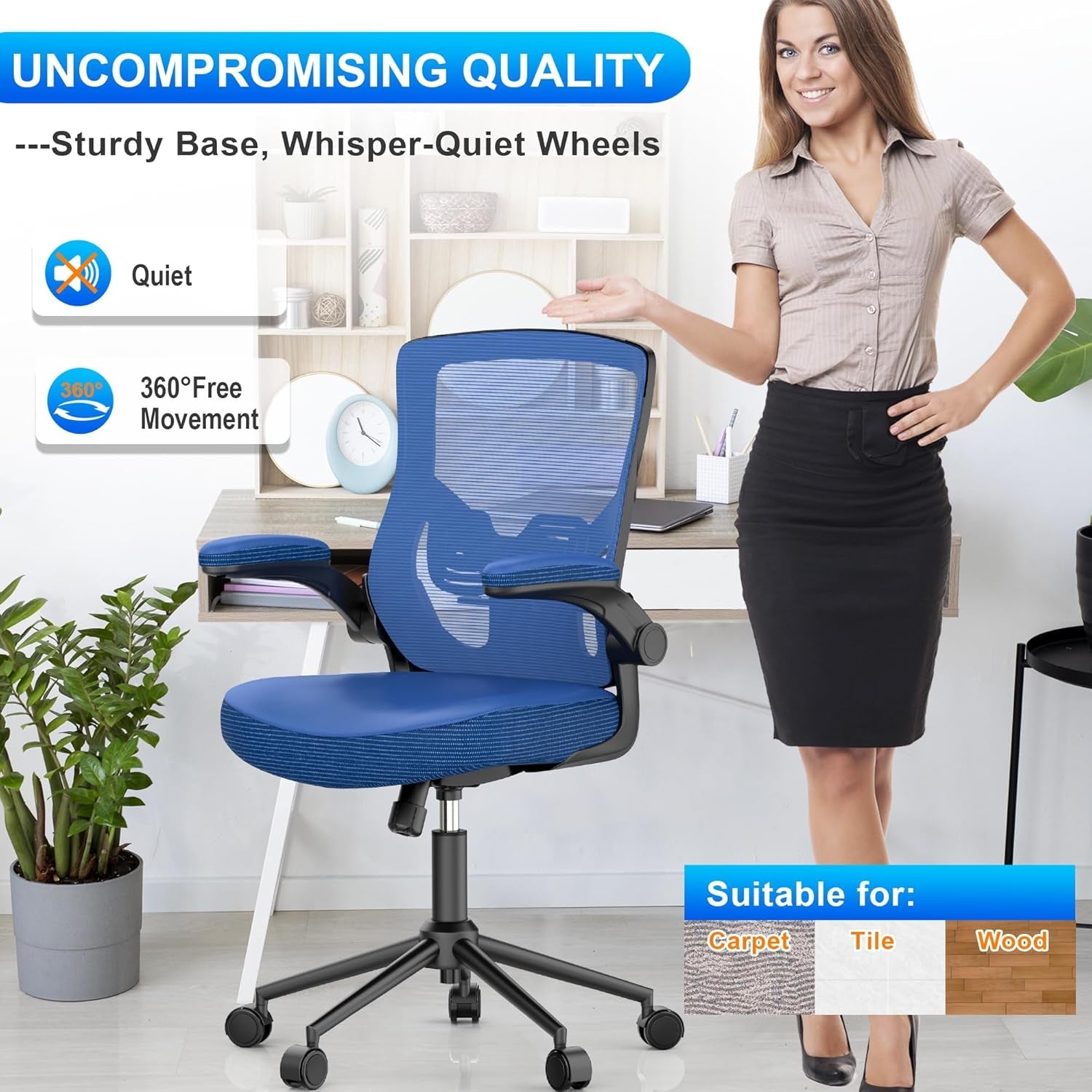 Ergonomic High Back Office Chair With Adjustable Height