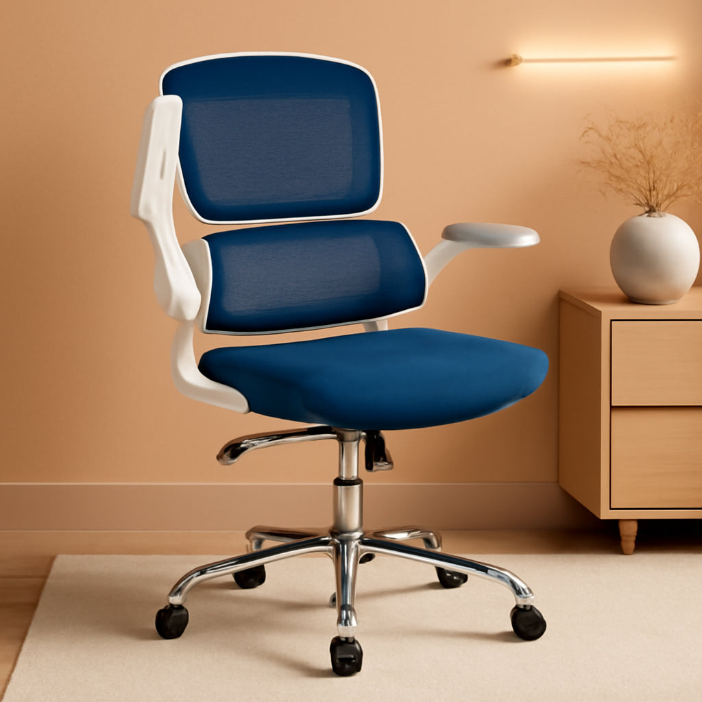 Ergonomic Mesh Office Chair With Flip Up Armrests And Lumbar Support