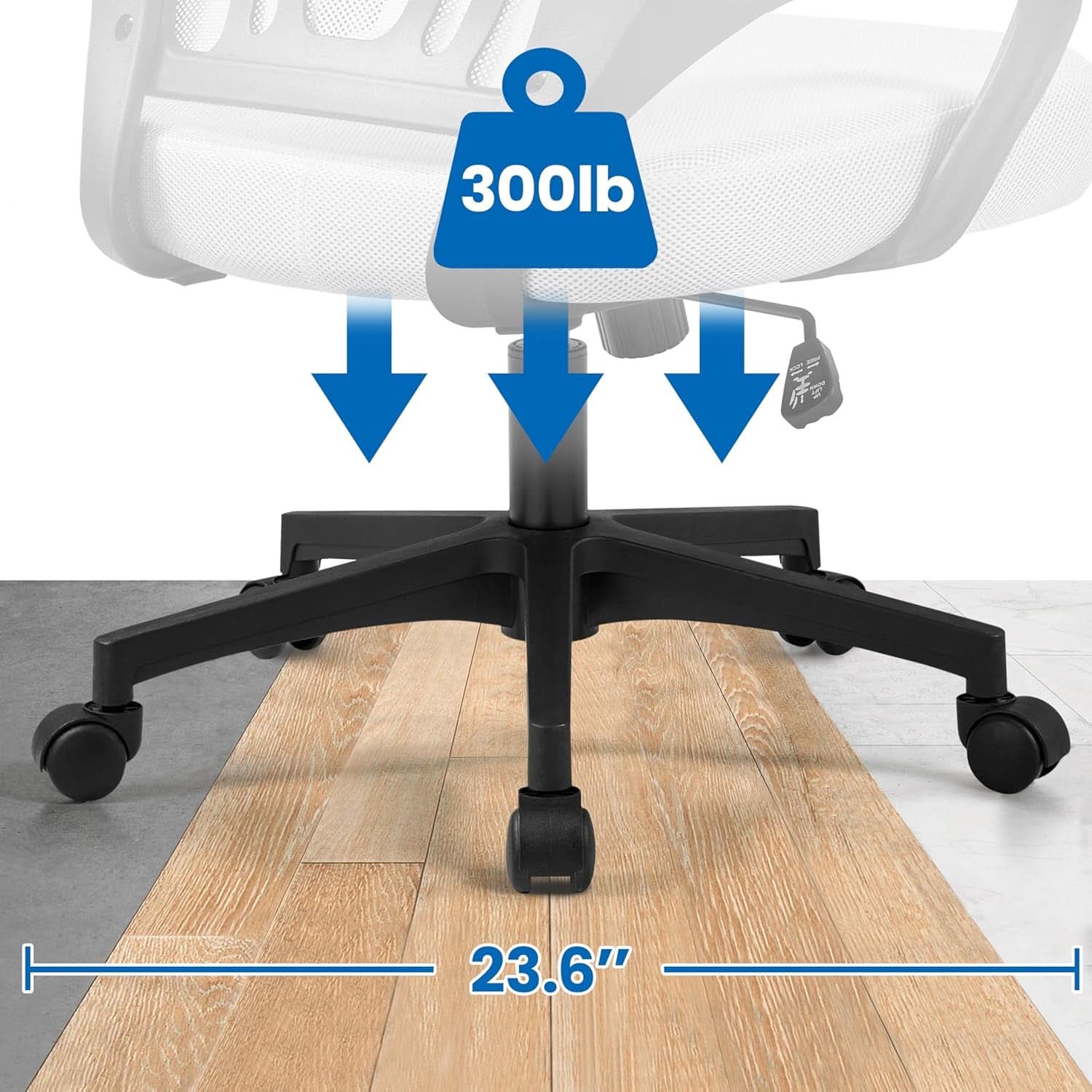 Ergonomic Mesh Office Chair With Lumbar Support Grey