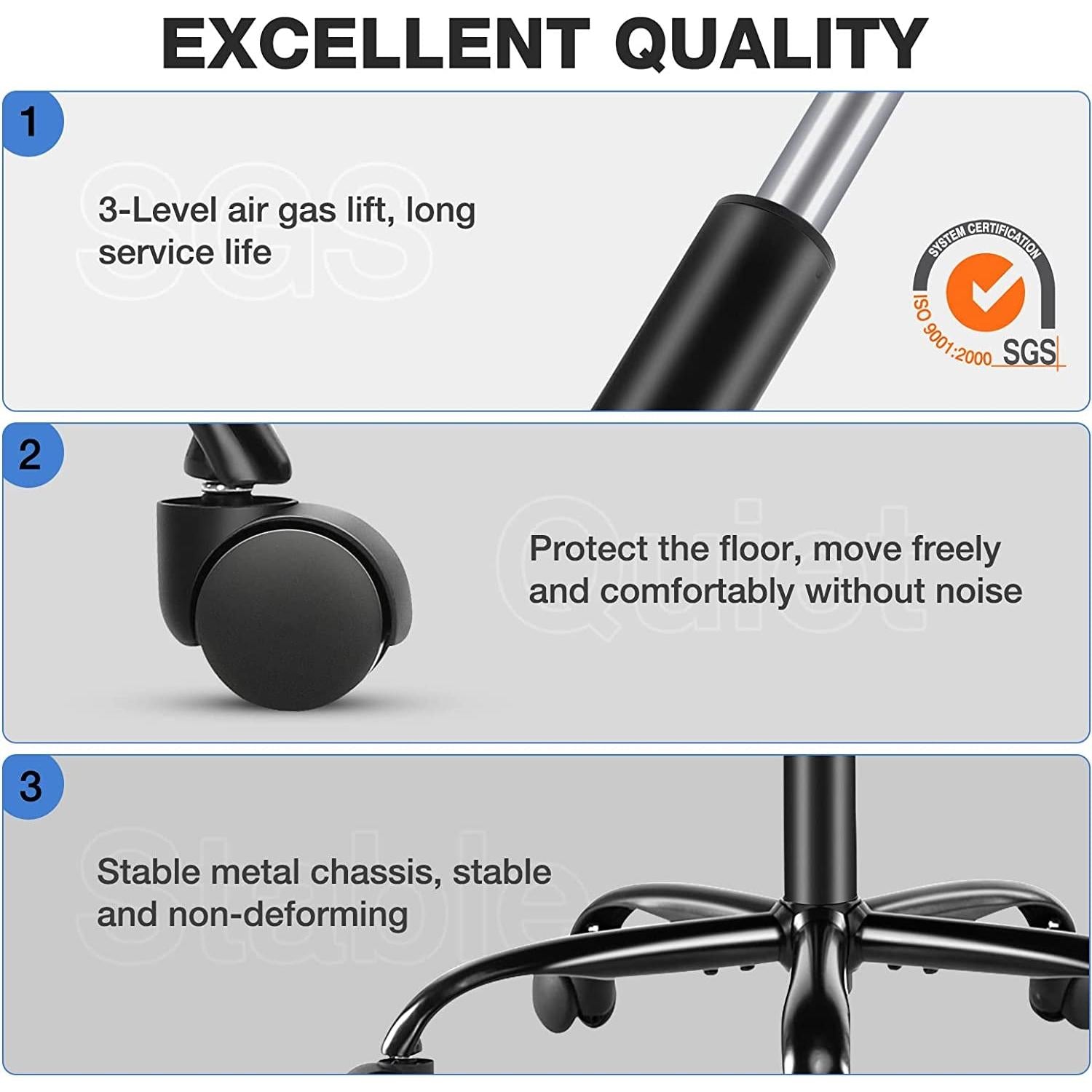 Ergonomic Mid Back Office Chair With Lumbar Support