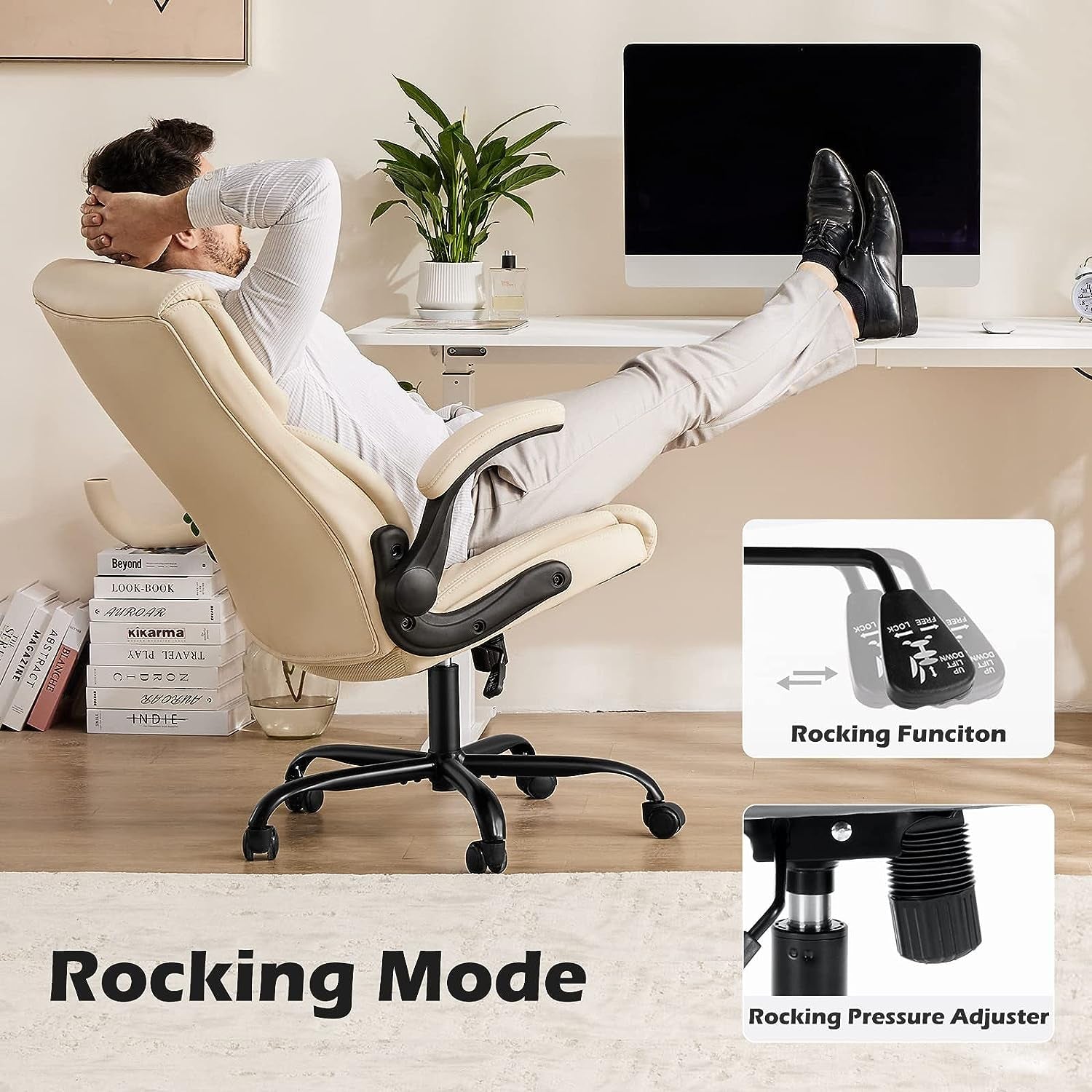 Ergonomic Office Chair With Adjustable Armrests White