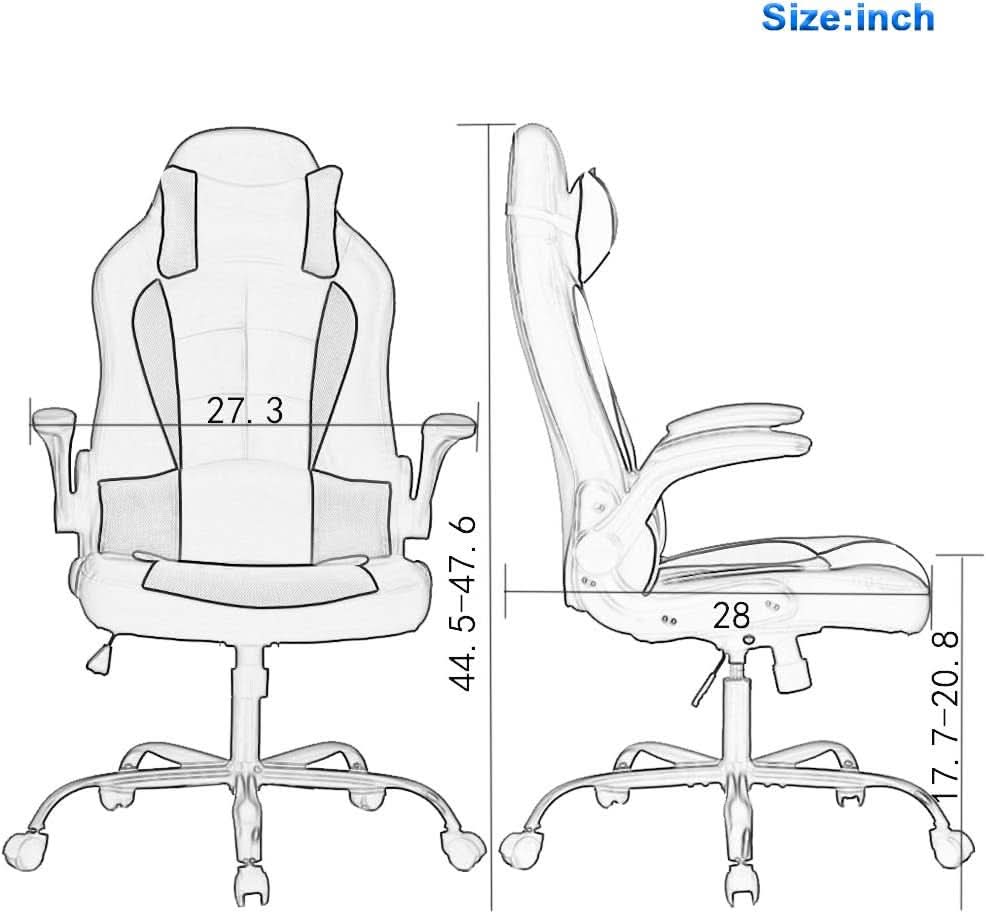 Ergonomic PU Leather Gaming Chair Lumbar Support Camouflage