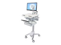 Ergotron - Cart - for LCD display / PC equipment - medical - aluminum, zinc-plated steel, high-grade plastic - gray,