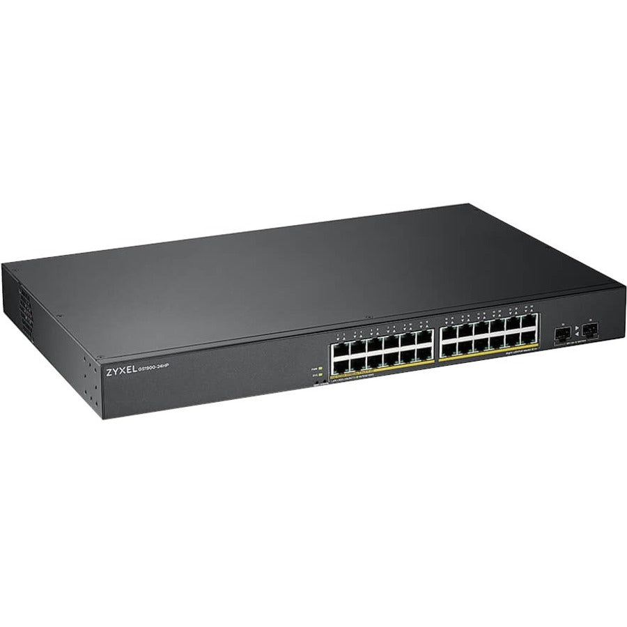 Ethernet Switches - 24-Port GbE PoE+ Smart Rack Switch | ZyXEL GS1900-24HPV2