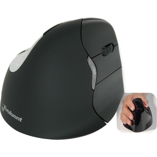 Evoluent Verticalmouse 4 Right Mac - Optical - Wireless - Bluetooth - Black - Ma