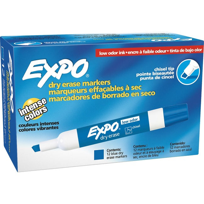 Expo Low Odor Blue Chisel 12 Pack