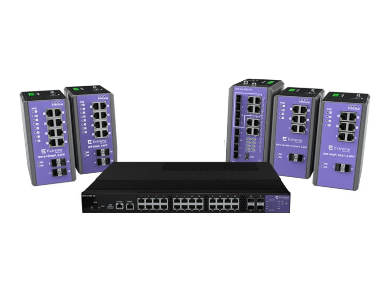 Extreme Networks ExtremeSwitching ISW-24W-4X - Switch - industrial - managed - 24 x 10/100/1000Base-T + 4 x 10 Gigabit SFP+ (uplink)
