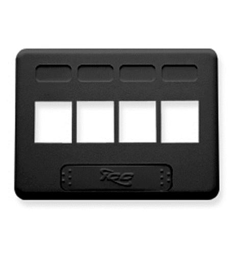 FACEPLATE- FURNITURE- NEMA- 4-PORT BLACK ICC-IC107FN4BK