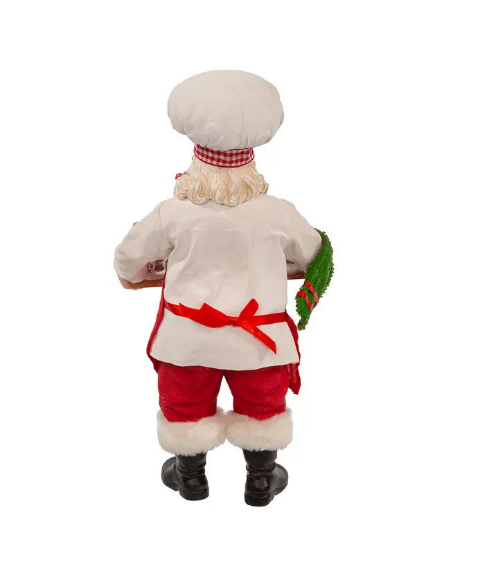 Fabriche Gingerbread Chef Santa - 11 Inch