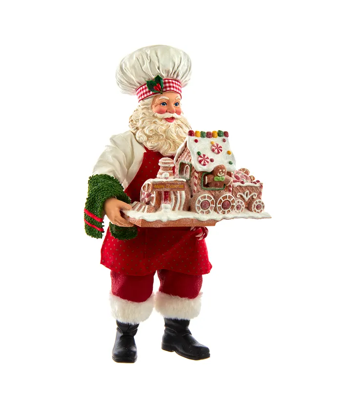 Fabriche Gingerbread Chef Santa - 11 Inch