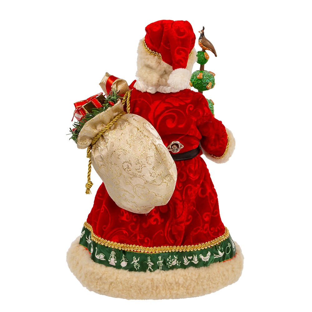 Fabriche Musical 12 Days Of Christmas Santa - 10.5 Inch