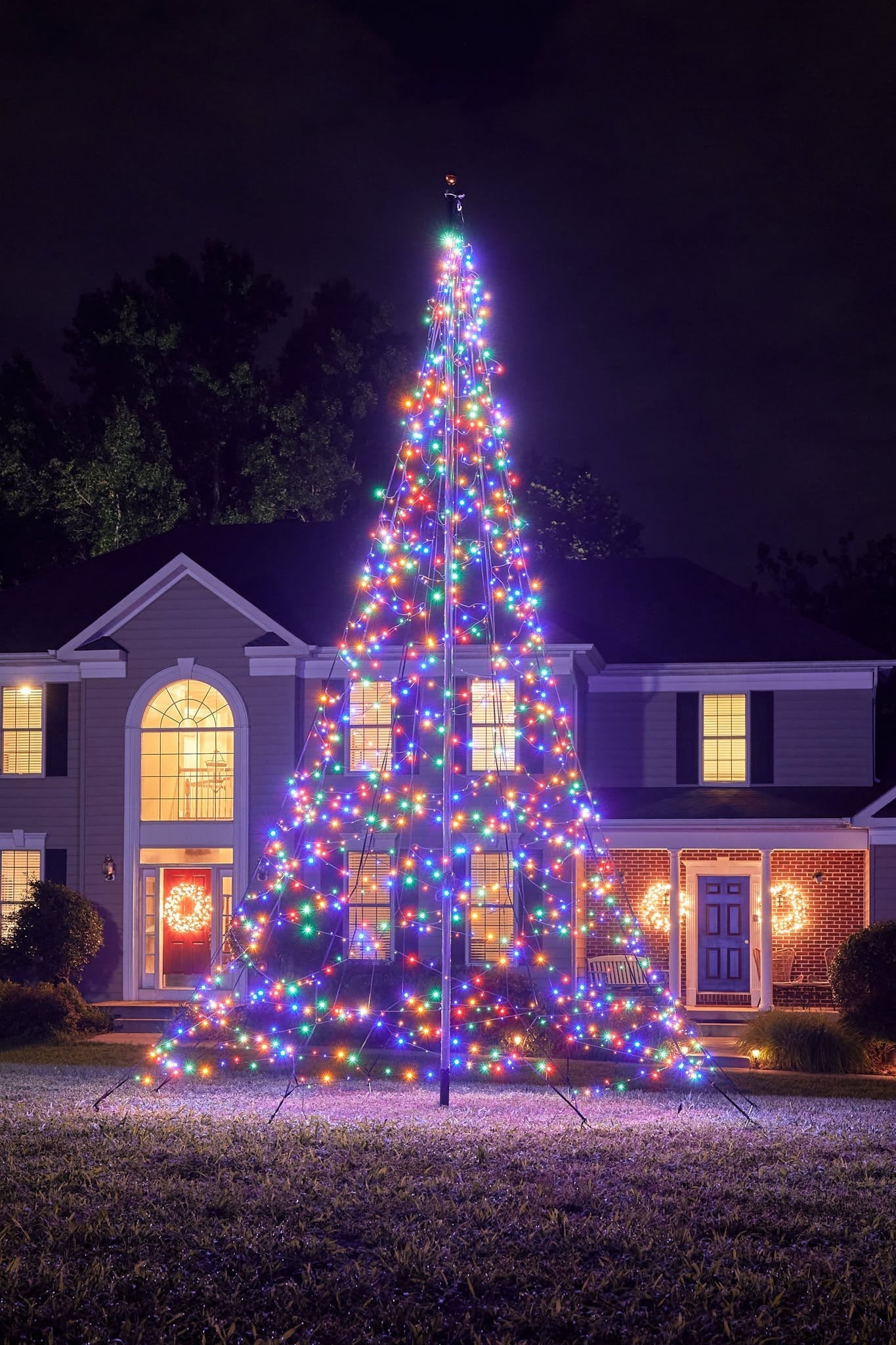 Fairybell 20 Foot Flagpole Tree - 1200 LED Multi-Color