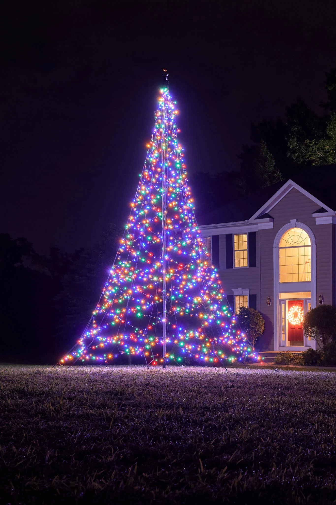 Fairybell 20 Foot Flagpole Tree - 1200 LED Multi-Color