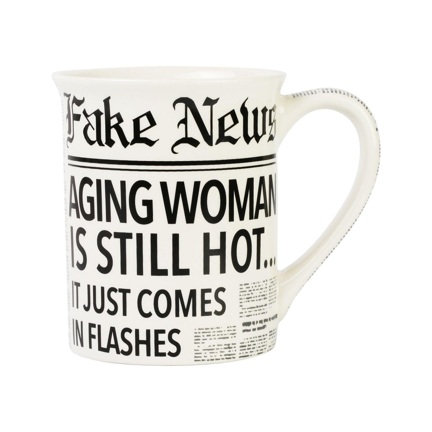 Fake News Aging Women Mug