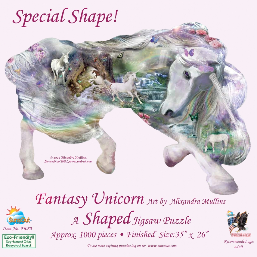 Fantasy Unicorn Shaped Puzzle