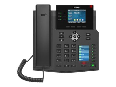 Fanvil TDSourcing X4U - VoIP phone with caller ID - 3-way call capability - SIP, RTCP, RTP, SRTP - 12 lines - black FANVIL-X4U