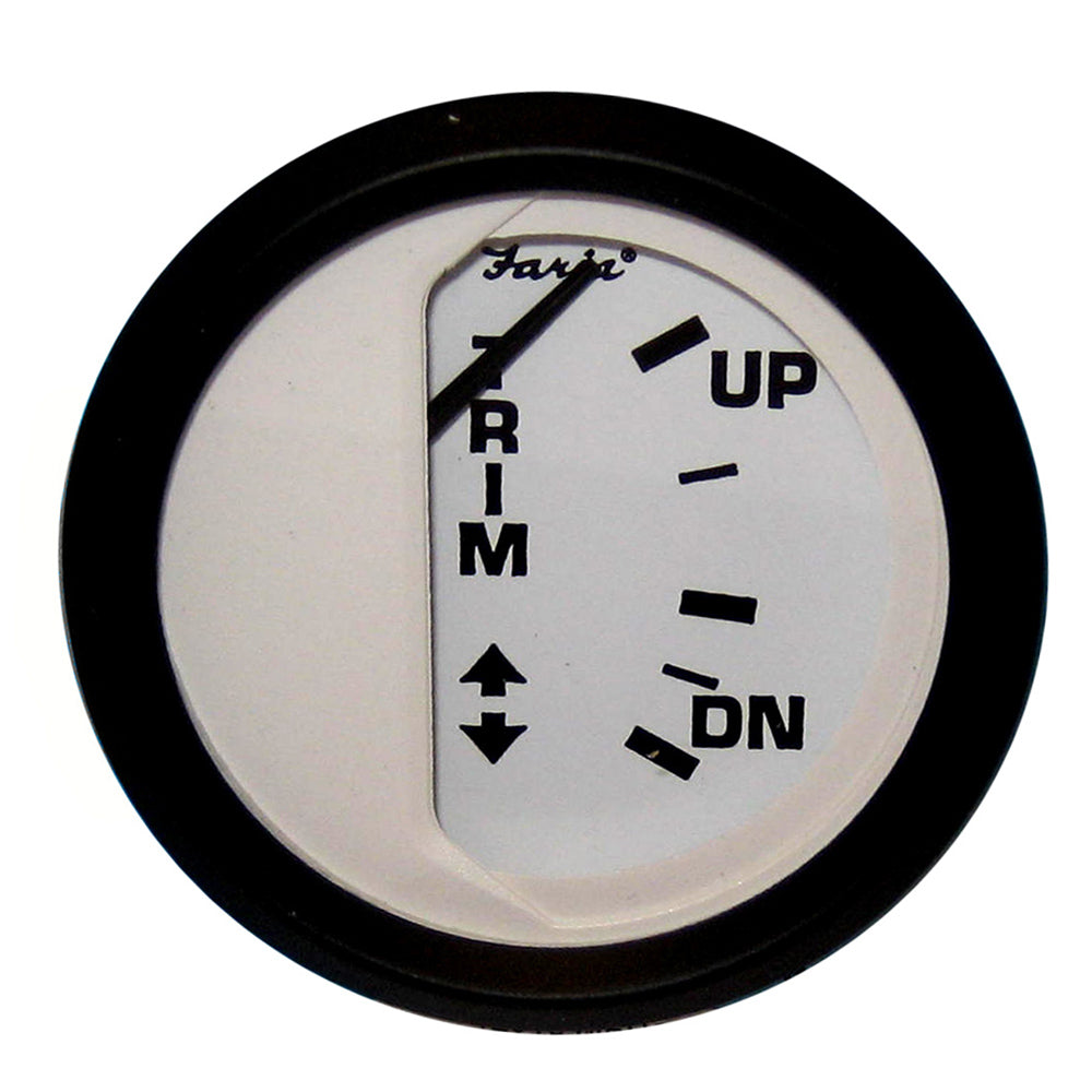 Faria Euro White 2" Trim Gauge f/ Mercury / Mariner /Mercruiser/Volvo DP/ Yamaha &#39;01