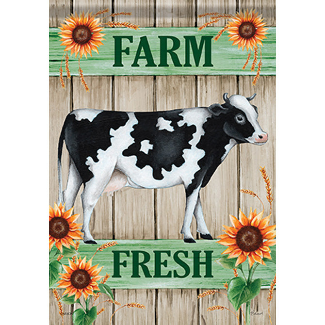 Farm Fresh Cow Durasoft Large Flag - 28" x 40"