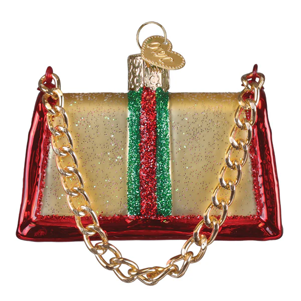 Fashion Purse Glass Ornament