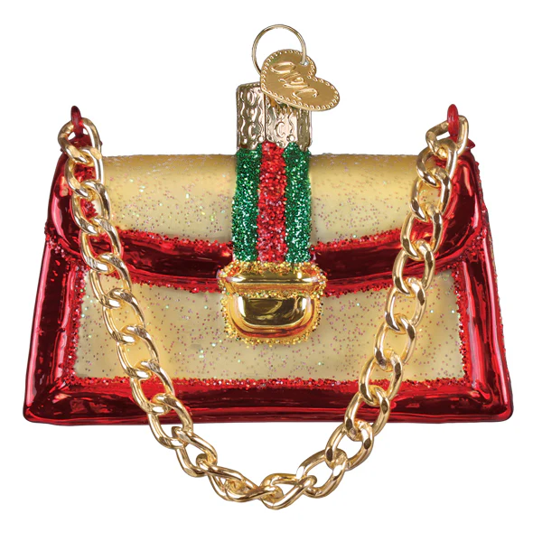 Fashion Purse Glass Ornament