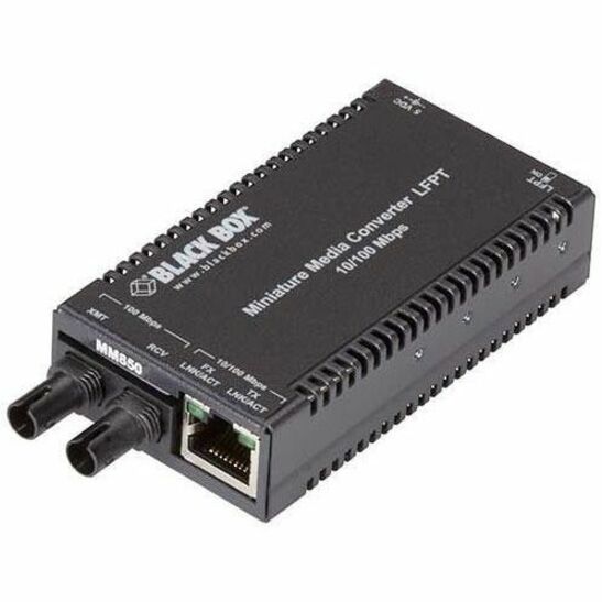 Fast Ethernet Media Converter - 10/100-Mbps Copper to Fiber Converter | Black Box LHC040A-R4