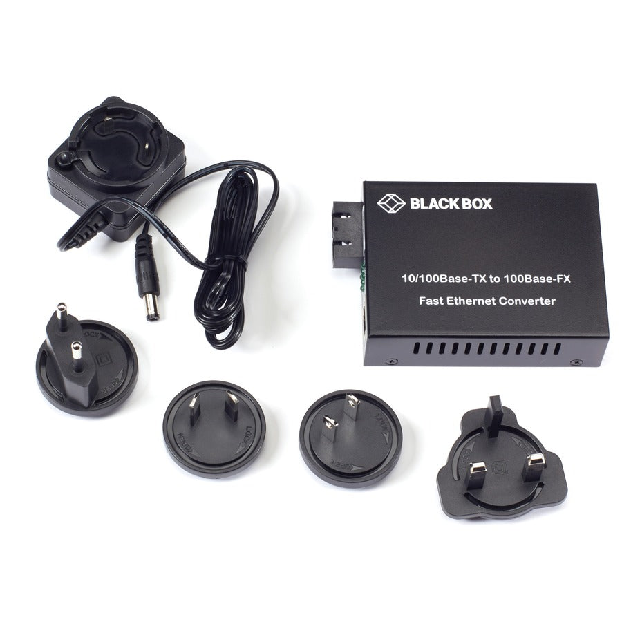 Fast Ethernet Media Converter - Black Box LHC212A 10/100BASE-TX to 100BASE-FX Singlemode 1310nm 20km | TECISOFT