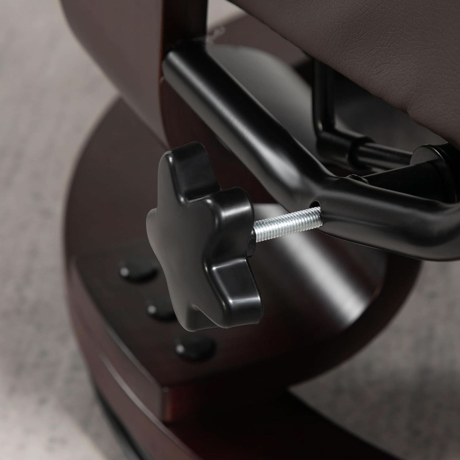 Faux Leather Reclining Chair With Ottoman Brown High Back