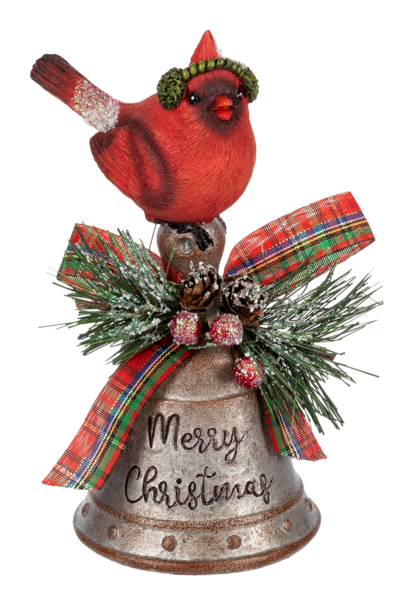 Feathered Friend Figurine - Merry Christmas