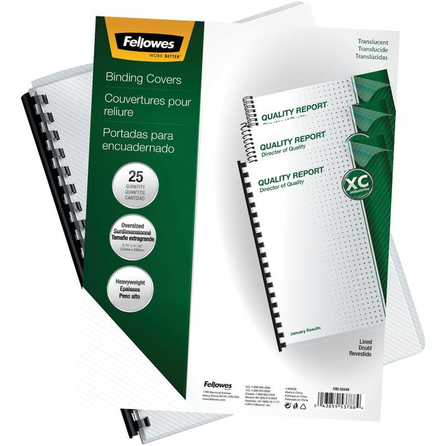Fellowes Futura Presentation Covers - Oversize, Lined, 25 pack 5224401