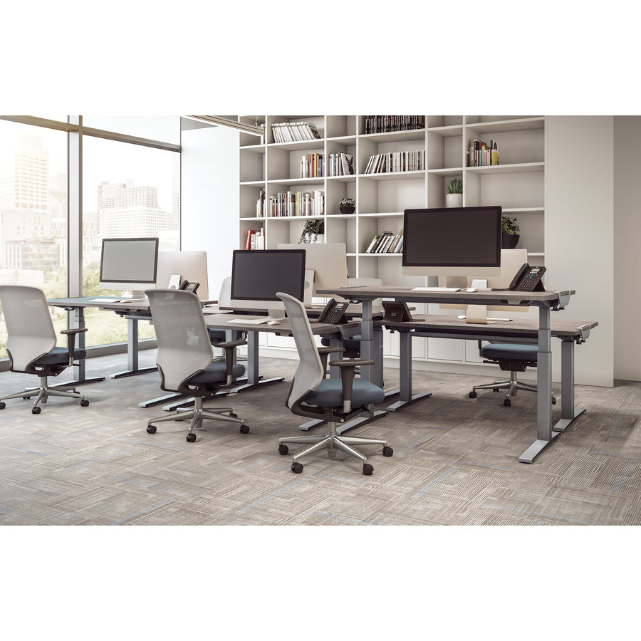 Fellowes High Pressure Laminate Desktop Gray Ash - 48x24"" 9650001