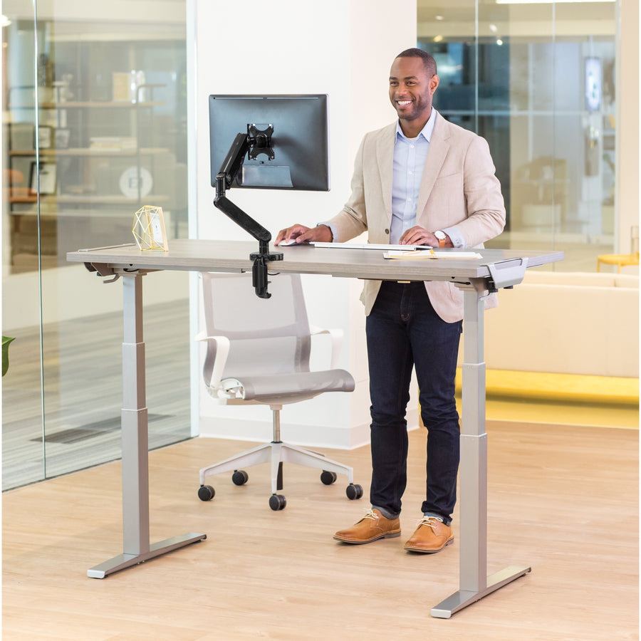 Fellowes High Pressure Laminate Desktop Gray Ash - 48x24"" 9650001