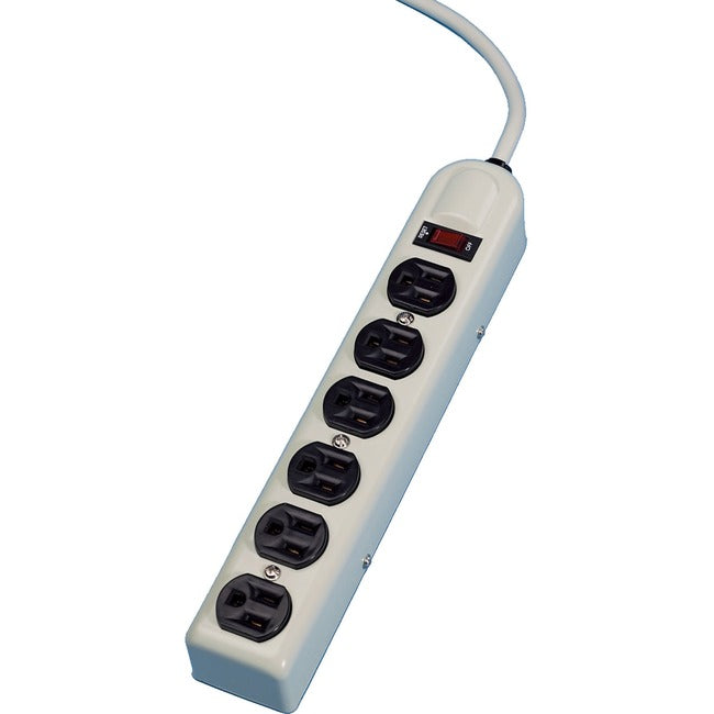 Fellowes Metal Power Strip With 6 Outlets Features Rugged Steel Housing And Dura
