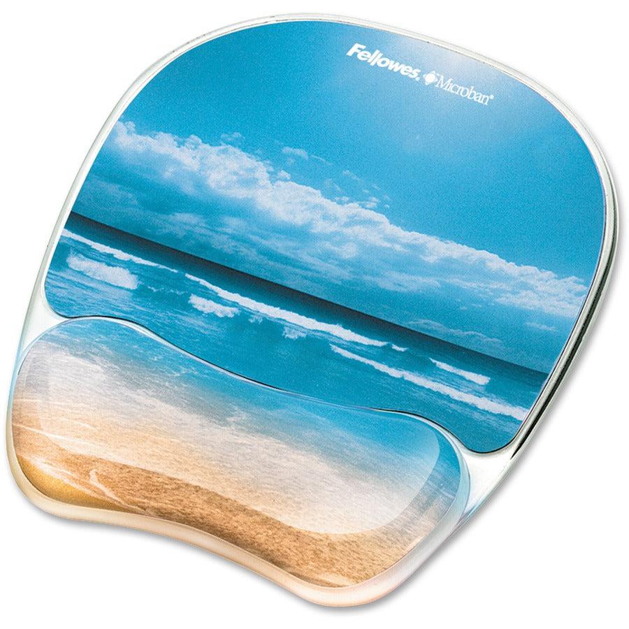 Fellowes Photo Gel Mouse Pad with Wrist Rest - Ergonomic Comfort 9179301