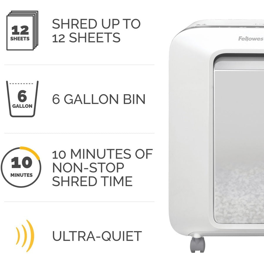 Fellowes Powershred&Reg; Lx200 Micro-Cut Shredder (White)