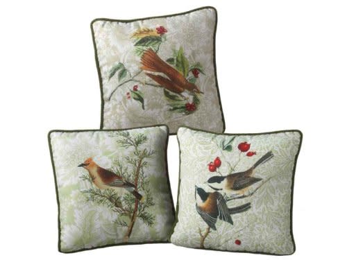 Festive Bird Pillow - Chicadee