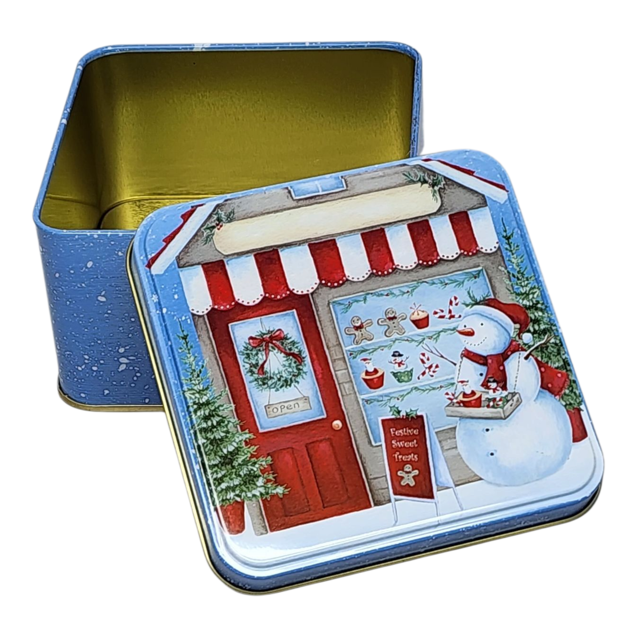 Festive Snowman Treat Tin - 4 Inch