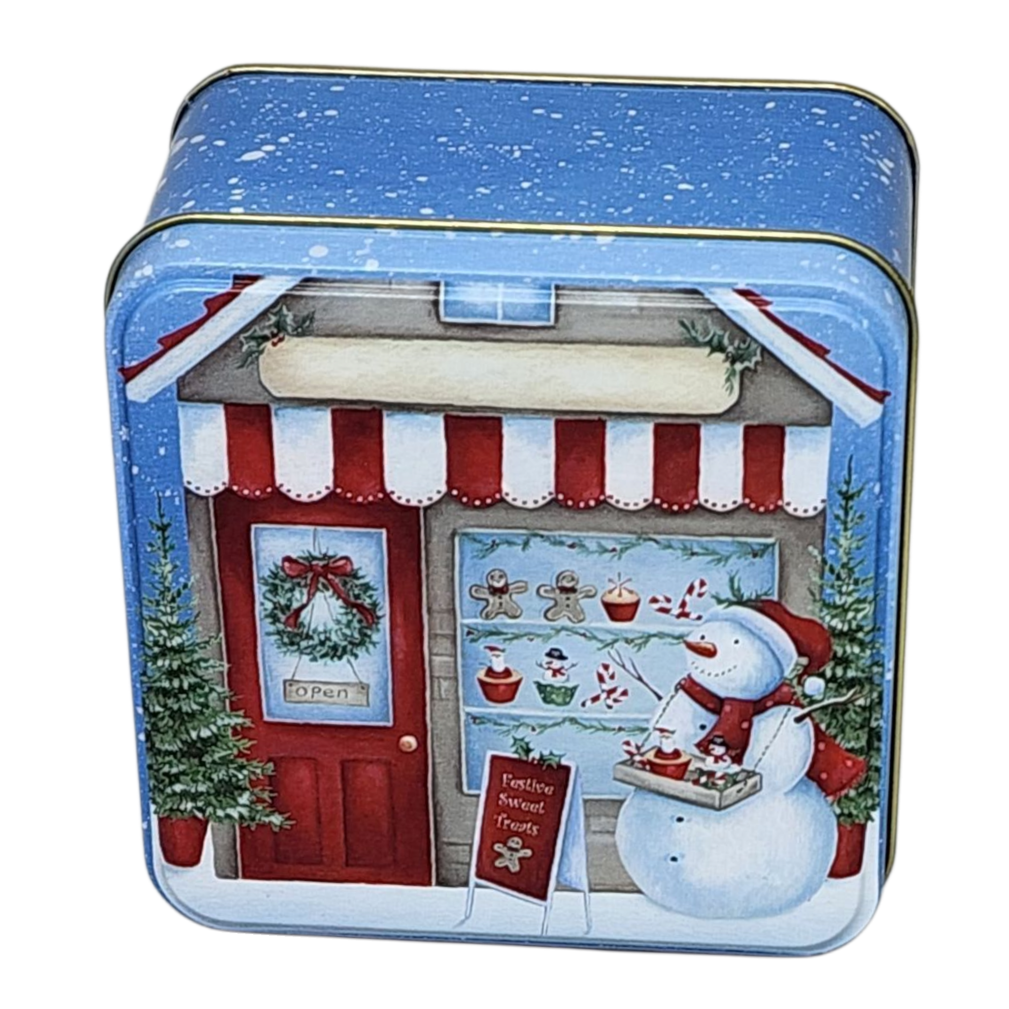Festive Snowman Treat Tin - 4 Inch