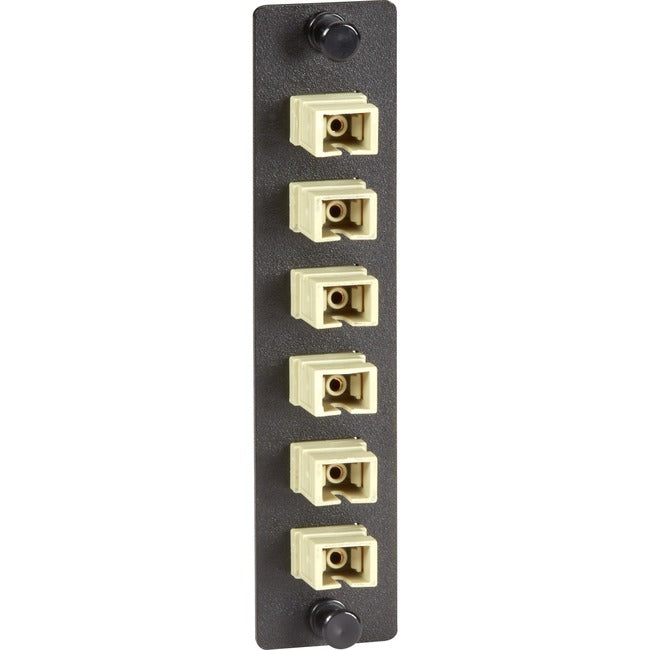 Fiber Adapter Panel - Simplex, Bronze Sleeves, (6) Sc, Beige