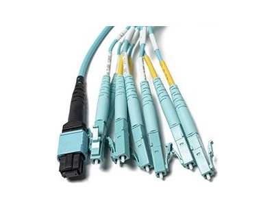 Fiber Cables Direct - Patch cable - MTP/MPO/UPC multi-mode (M) to LC/UPC multi-mode (M) - 15 m - 0.1 in - fiber optic - simplex FCDUS360V10442